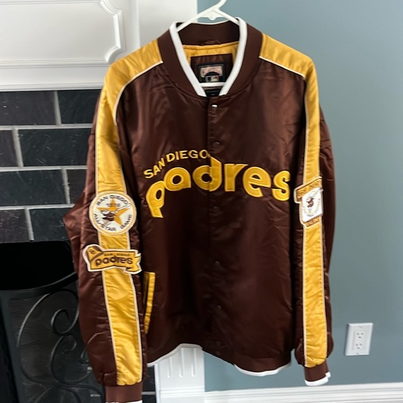 Rare Vintage San Diego PADRES MLB Cooperstown G-III Carl Banks Satin Jacket - Picture 4 of 17